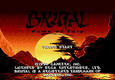 Brutal: Paws of Fury - Screenshot - Game Title (World) - 640x448
