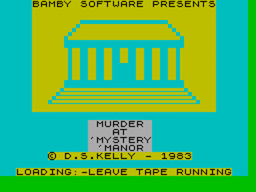 Mystery Manor - Screenshot - Game Title (Europe) - 256x192