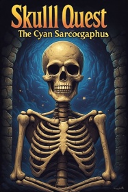 Skull Quest I: The Cyan Sarcophagus - Fanart - Box - Front (World) - 512x768