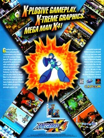 Mega Man X4 - Advertisement Flyer - Front (North America) - 2000x2650