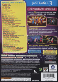 Just Dance 3 - Box - Back (Germany) - 1007x1426
