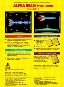 Alpha Beam With Ernie - Box - Back (North America) - 1536x2100