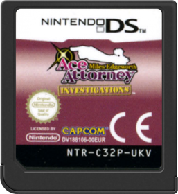 Ace Attorney Investigations: Miles Edgeworth - Cart - Front (United Kingdom) - 517x564
