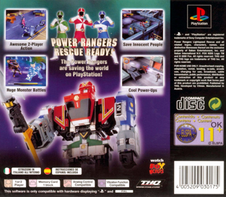 Power Rangers: Lightspeed Rescue - Box - Back (Europe) - 1598x1394