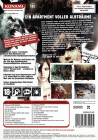 Silent Hill 4: The Room - Box - Back (Germany) - 1050x1500