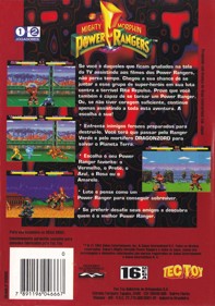 Mighty Morphin Power Rangers - Box - Back (Brazil) - 1570x2237