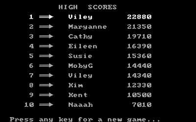 Zuran Defender - Screenshot - High Scores (North America) - 320x200