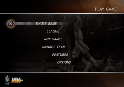 NBA 07 - Screenshot - Game Select (North America) - 640x448