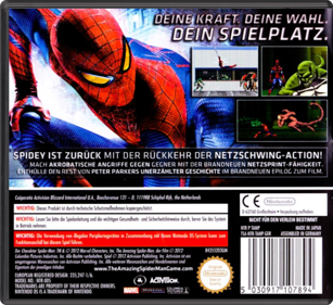 The Amazing Spider-Man - Box - Back - Reconstructed (Germany) - 774x708