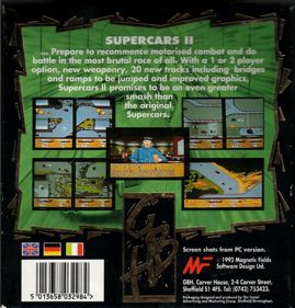 Super Cars II - Box - Back (Europe) - 766x800