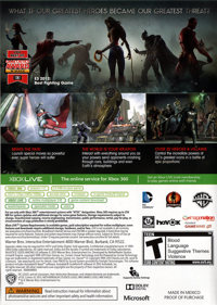 Injustice: Gods Among Us - Box - Back (North America) - 800x1123