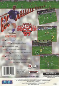 Sega Worldwide Soccer '97 - Box - Back (North America) - 1633x2362