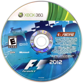 F1 2012 - Disc (North America) - 1261x1261