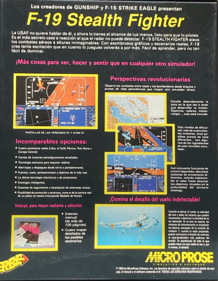 F-19 Stealth Fighter - Box - Back (Spain) - 590x760