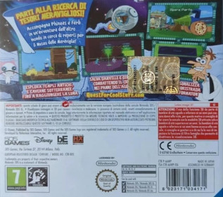 Phineas and Ferb: Quest for Cool Stuff - Box - Back (Italy) - 869x769