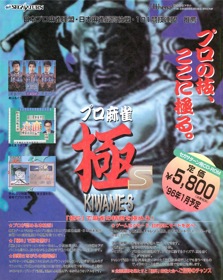 Pro Mahjong Kiwame S - Advertisement Flyer - Front (Japan) - 955x1200