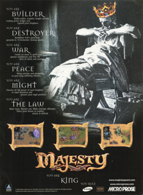 Majesty: The Fantasy Kingdom Sim - Advertisement Flyer - Front (United Kingdom) - 1614x2200