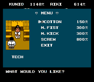Downtown Special: Kunio-kun no Jidaigeki da yo Zen'in Shūgō! - Screenshot - Gameplay (World) - 256x224