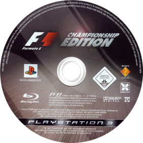 Formula One Championship Edition - Disc (Germany) - 500x500