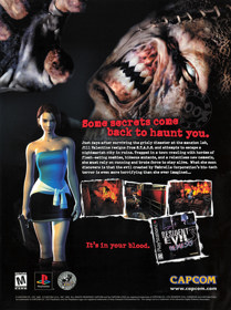 Resident Evil 3: Nemesis - Advertisement Flyer - Front (United States) - 1640x2200