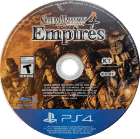Samurai Warriors 4: Empires - Disc (North America) - 1077x1074