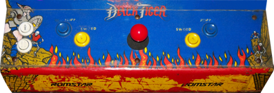 Black Tiger - Arcade - Control Panel (United States) - 2101x714