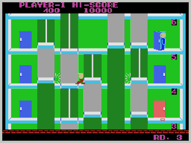 Elevator Action (Sega) - Screenshot - Gameplay (World) - 256x192