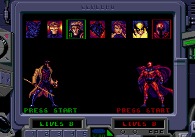 X-Men 2: Clone Wars - Screenshot - Game Select (World) - 640x448