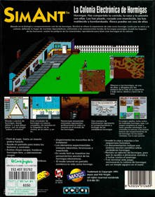 SimAnt: The Electronic Ant Colony - Box - Back (Spain) - 2000x2542