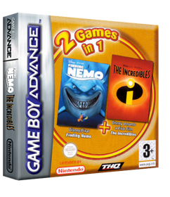 2 Games in 1: Finding Nemo + The Incredibles - Box - 3D (Europe) - 456x528