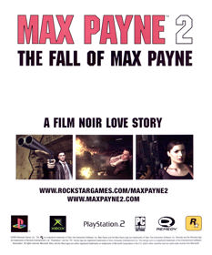 Max Payne 2: The Fall of Max Payne - Advertisement Flyer - Front (United States) - 1911x2299