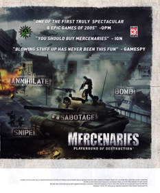 Mercenaries: Playground of Destruction - Advertisement Flyer - Front (North America) - 1904x2290