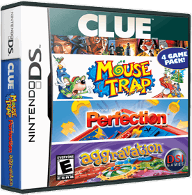 4 Game Pack! Clue / Mouse Trap / Perfection / Aggravation - Box - 3D (North America) - 867x881