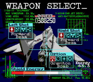 Silpheed - Screenshot - Game Select (World) - 512x448