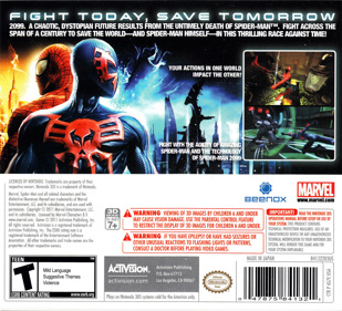 Spider-Man: Edge of Time - Box - Back (North America) - 3049x2769