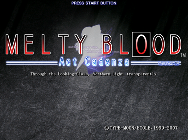 Melty Blood: Act Cadenza Version B - Screenshot - Game Title (Japan) - 640x480