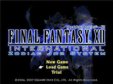 Final Fantasy XII International: Zodiac Job System - Screenshot - Game Title (Japan) - 640x480