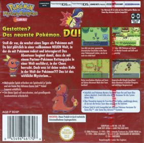 Pokémon Mystery Dungeon: Red Rescue Team - Box - Back (Germany) - 807x800