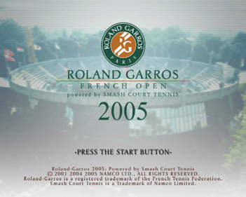 Roland Garros 2005: Powered by Smash Court Tennis - Screenshot - Game Title (Europe) - 640x512