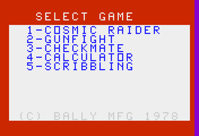 Cosmic Raiders - Screenshot - Game Select (North America) - 352x240