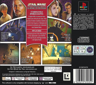 Star Wars: Episode I: The Phantom Menace - Box - Back (Italy) - 765x680