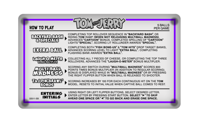 Tom and Jerry - Arcade - Controls Information (World) - 1924x1175