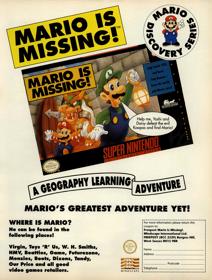 Mario is Missing! - Advertisement Flyer - Front (United Kingdom) - 2689x3549