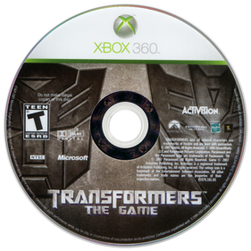 Transformers: The Game - Disc (North America) - 900x900