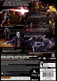 Mortal Kombat vs. DC Universe - Box - Back (North America) - 1526x2156