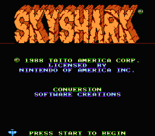 Sky Shark - Screenshot - Game Title (North America) - 256x224