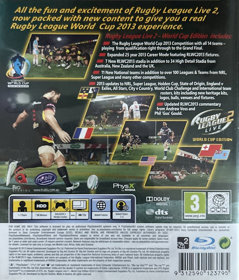 Rugby League Live 2: World Cup Edition - Box - Back (Europe) - 640x751