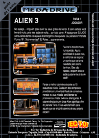 Alien 3 - Box - Back (Brazil) - 1440x2000