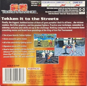 Tekken Advance - Box - Back (United Kingdom) - 1209x1205