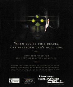 Tom Clancy's Splinter Cell - Advertisement Flyer - Front (United States) - 1847x2200